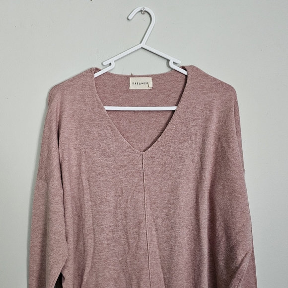Dreamers Mauve V-Neck Sweater - Picture 2 of 6